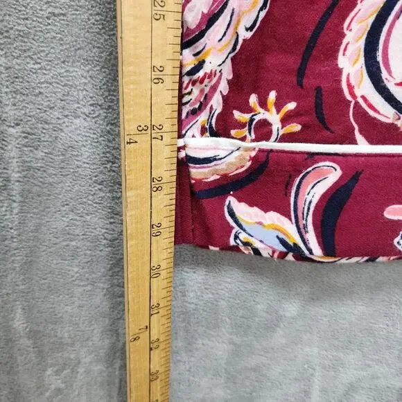 NWOT Liz Claiborne Women's XXLARGE Pajama Set Burgundy Paisley Sleep Lounge Wear - Picture 14 of 16